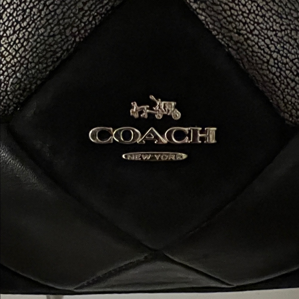 Coach Black Patchwork Leather Shoulder Bag - Picture 4 of 15